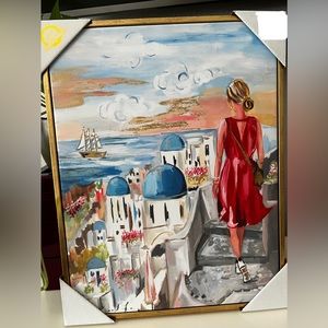 NEW CKD Colleen Karis Designs wall art canvas GREECE